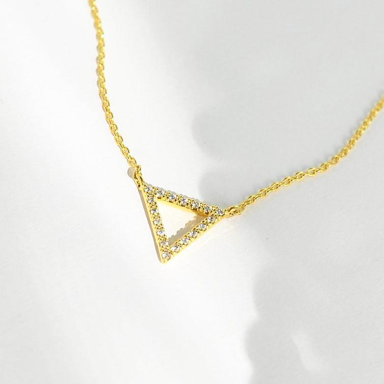 Collier Triangle Diamanté - Or - Bijoux Majolie - Idées cadeaux à prix tout doux!