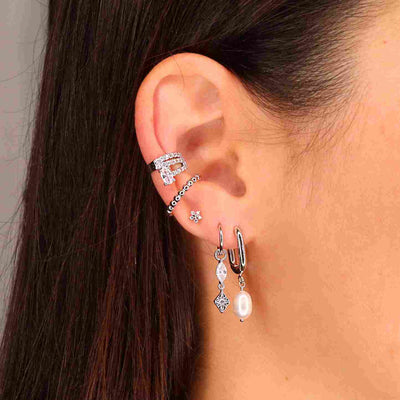 Earcuff Beth Argent - Bijoux Majolie - Idées cadeaux à prix tout doux!