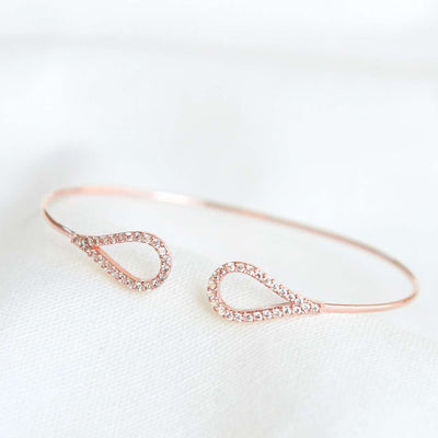 Bracelet Goutte Diamantée - Or Rose - Bijoux Majolie - Idées cadeaux à prix tout doux!