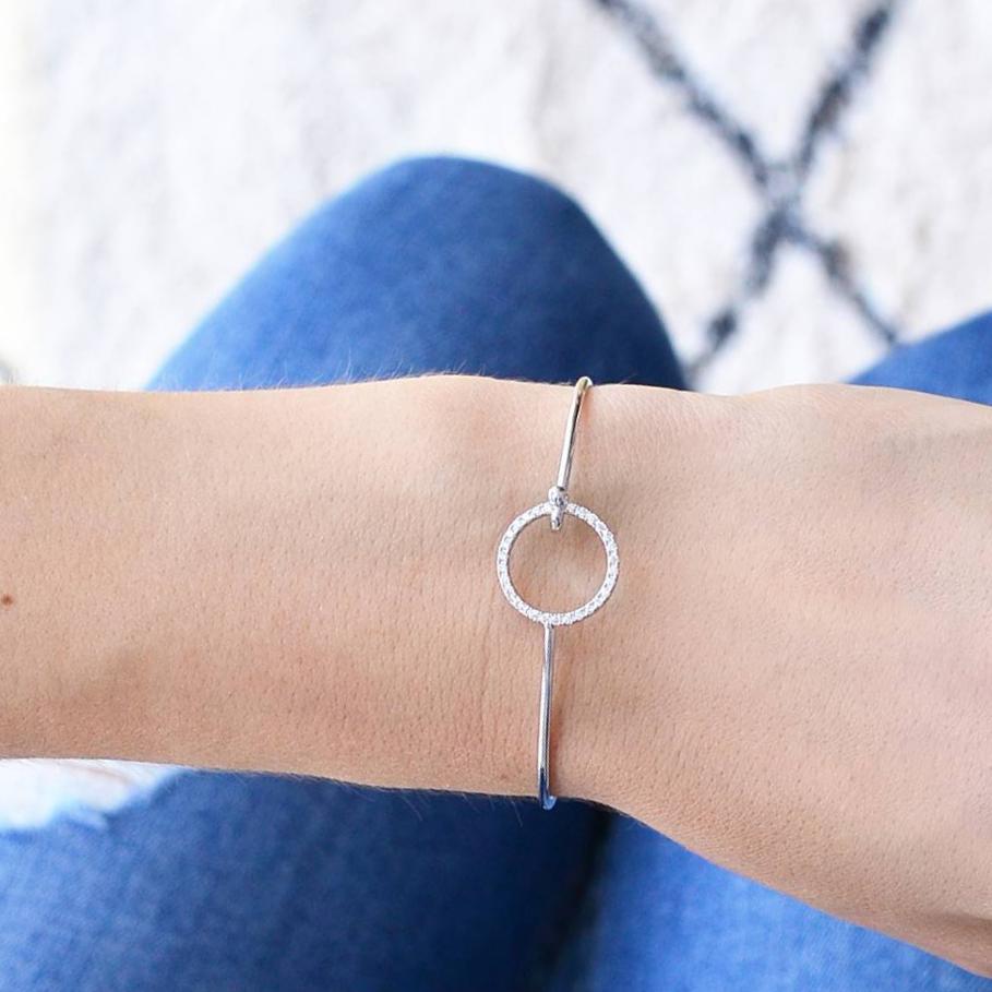 Bangle Cercle Diamanté - Argent - Bijoux Majolie - Idées cadeaux à prix tout doux!