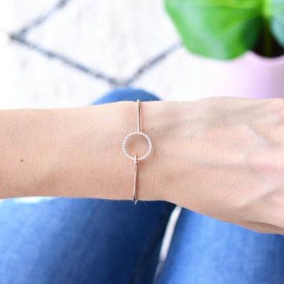 Bangle Cercle Diamanté - Or Rose - Bijoux Majolie - Idées cadeaux à prix tout doux!