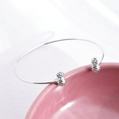 Bangle Ananas - Plaqué Rhodium - Bijoux Majolie - Idées cadeaux à prix tout doux!
