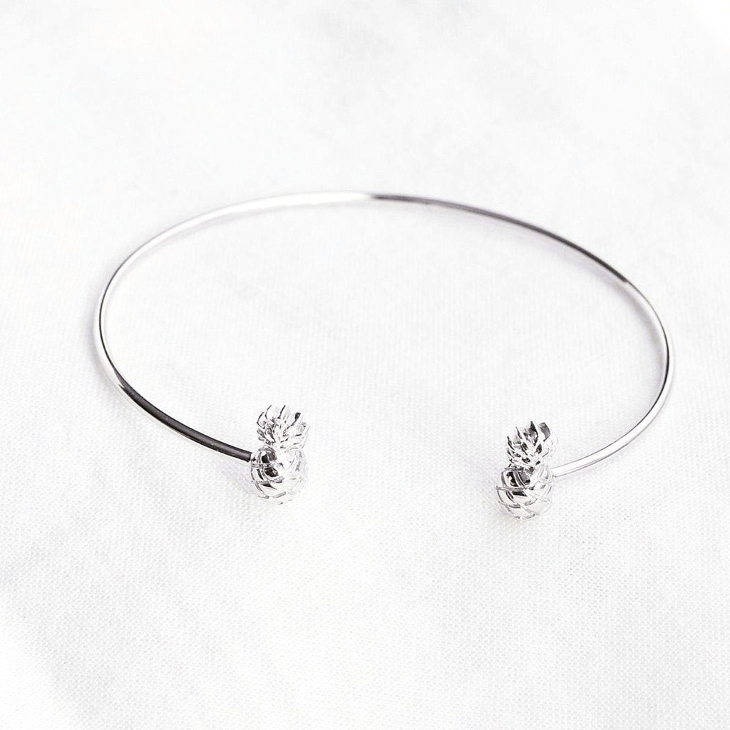 Bangle Ananas - Plaqué Rhodium - Bijoux Majolie - Idées cadeaux à prix tout doux!