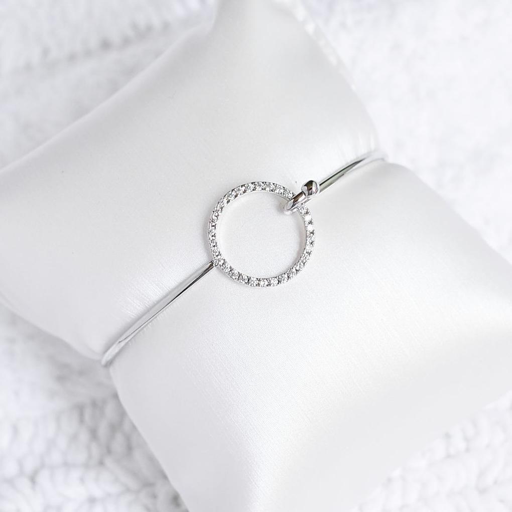 Bangle Cercle Diamanté - Argent - Bijoux Majolie - Idées cadeaux à prix tout doux!