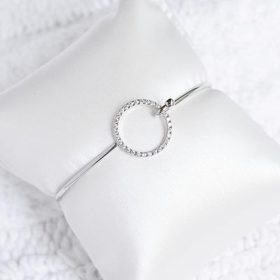 Bangle Cercle Diamanté - Argent - Bijoux Majolie - Bijoux à prix tout doux !