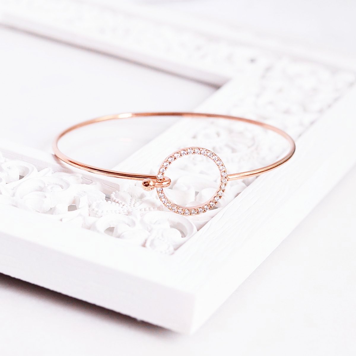 Bangle Cercle Diamanté - Or Rose - Bijoux Majolie - Idées cadeaux à prix tout doux!