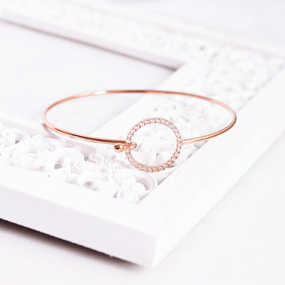Bangle Cercle Diamanté - Or Rose - Bijoux Majolie - Idées cadeaux à prix tout doux!