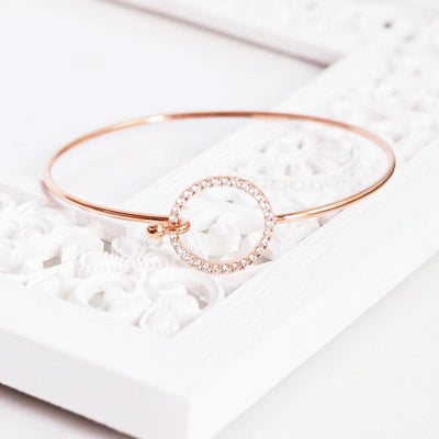 Bangle Cercle Diamanté - Or Rose - Bijoux Majolie - Bijoux à prix tout doux !