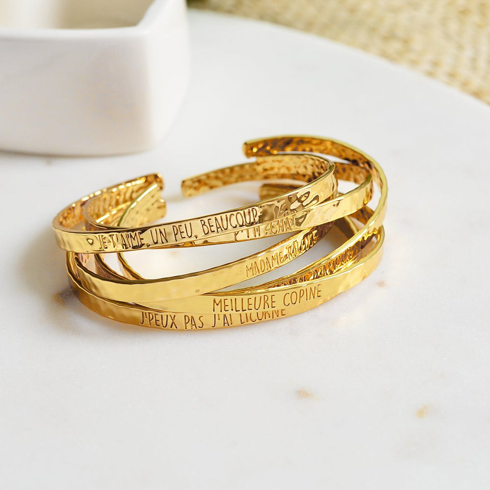 Bangle Meilleure Copine - Plaqué Or 18K - Bijoux Majolie - Idées cadeaux à prix tout doux!