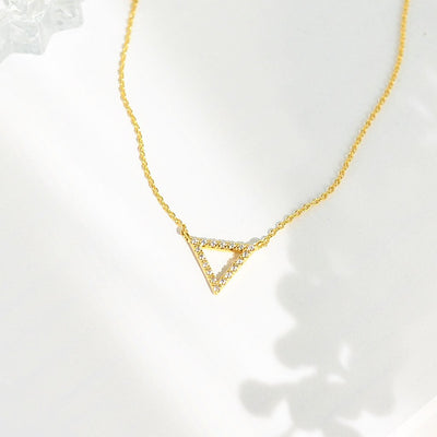 Collier Triangle Diamanté - Or - Bijoux Majolie - Idées cadeaux à prix tout doux!