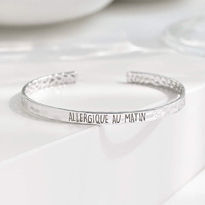 Bangle Allergique Au Matin - Argent - Bijoux Majolie - Idées cadeaux à prix tout doux!