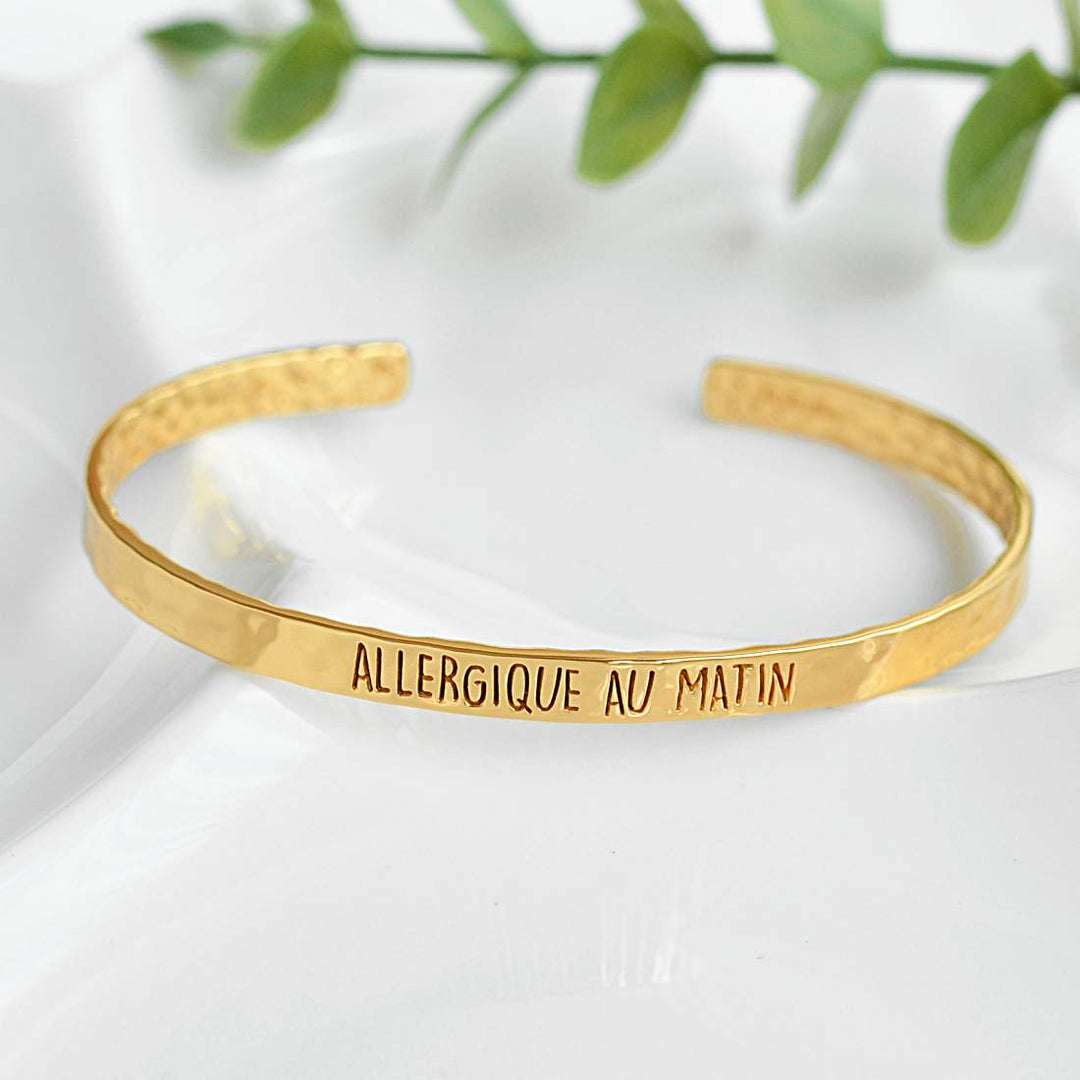 Bangle Allergique Au Matin - Or - Bijoux Majolie - Idées cadeaux à prix tout doux!