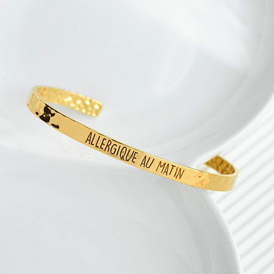 Bangle Allergique Au Matin - Or - Bijoux Majolie - Idées cadeaux à prix tout doux!