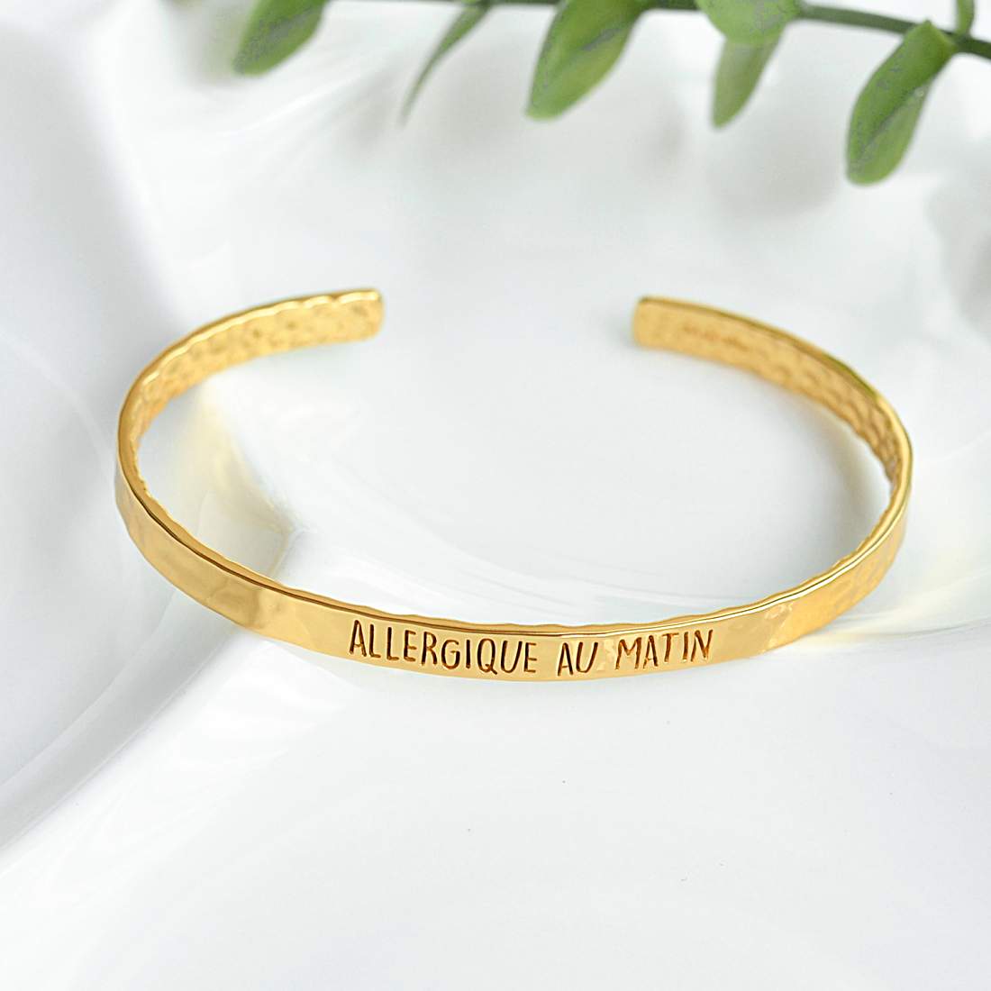 Bangle Allergique Au Matin - Plaqué Or 18K - Bijoux Majolie - Bijoux à prix tout doux !