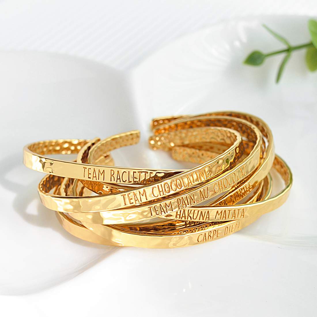 Bangle Allergique Au Matin - Plaqué Or 18K - Bijoux Majolie - Bijoux à prix tout doux !