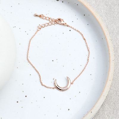 Bracelet Lune Boho - Or Rose - Bijoux Majolie - Idées cadeaux à prix tout doux!