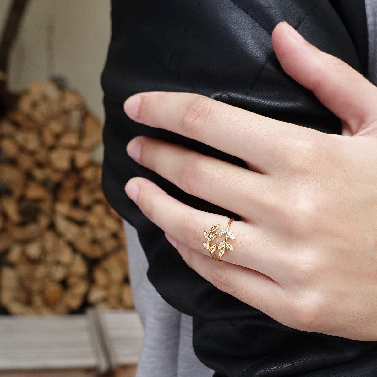 Bague Laurier Or Bijoux Majolie